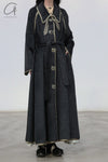 MUTEDANCE long coat with tie belt MD23FW62 gray PM99